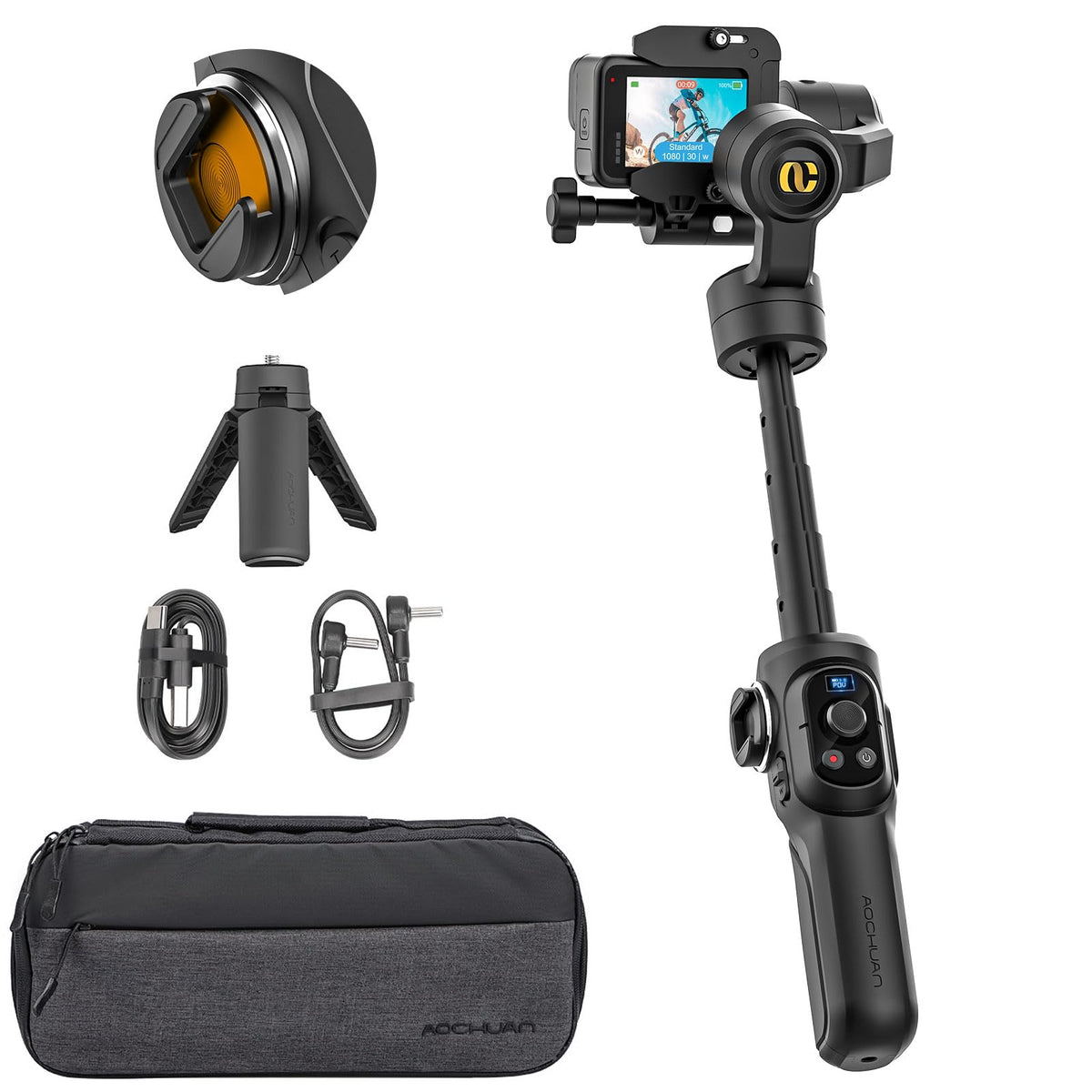 3-axis Handheld Gimbal Stabilizer with Extension Rod Y585945