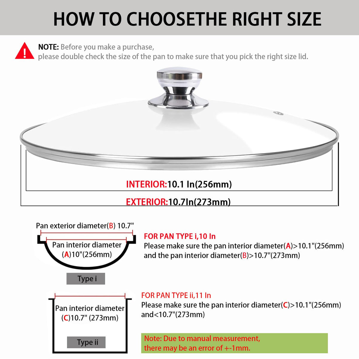 10 Inch Glass Pan Lid A178