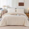 White King Size Sherpa Fleece Down Alternative Comforter Set Z346
