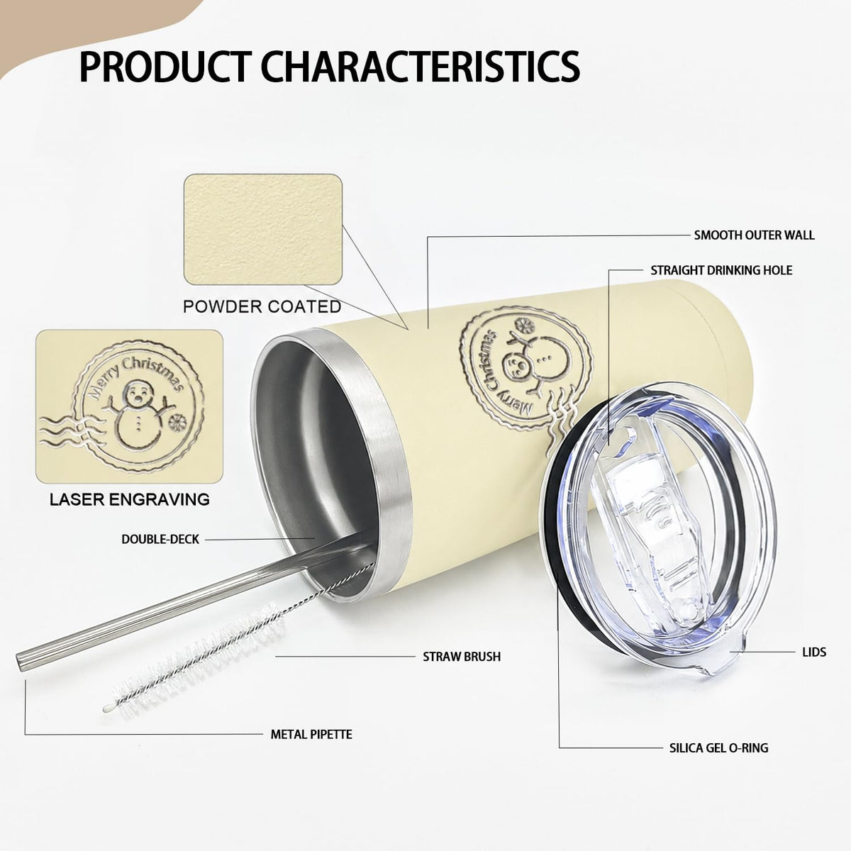 20 Pack Stainless Steel Vacuum Insulated Tumbler 20oz I6723