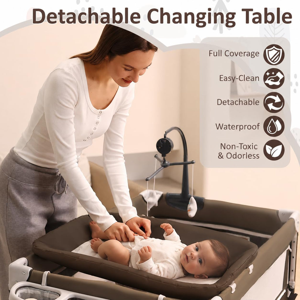 5-in-1 Baby Bassinet Bedside Sleeper M80698