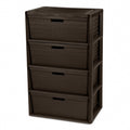 4 Drawer Brown Plastic Storage Tower K9775