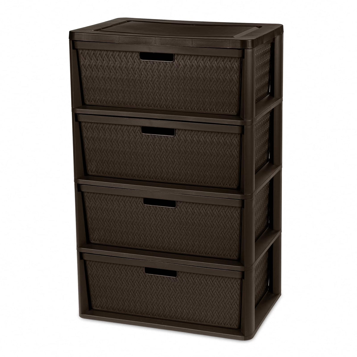 4 Drawer Brown Plastic Storage Tower K9775