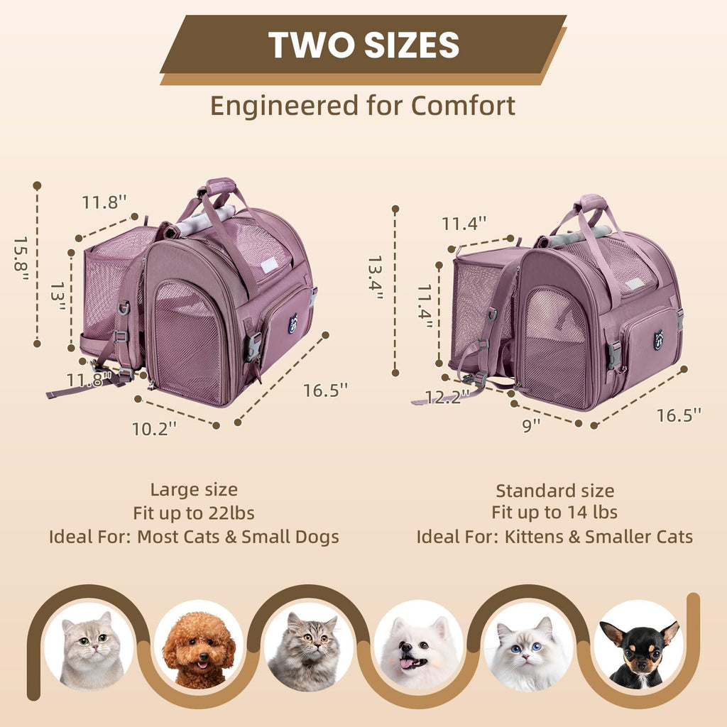 Expandable Large Cat Carrier Backpack F883237