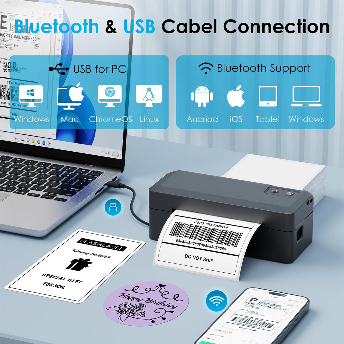 4x6 Portable Thermal Label Printer A719
