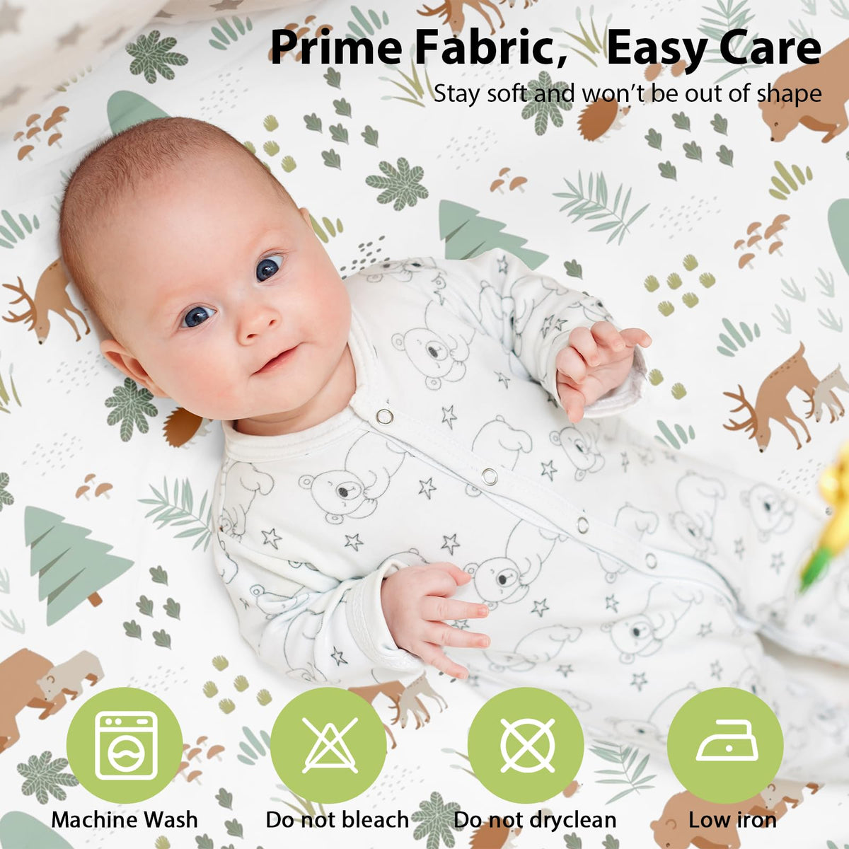 Fitted Bassinet Sheets 33”x20” 3-Pack E93282