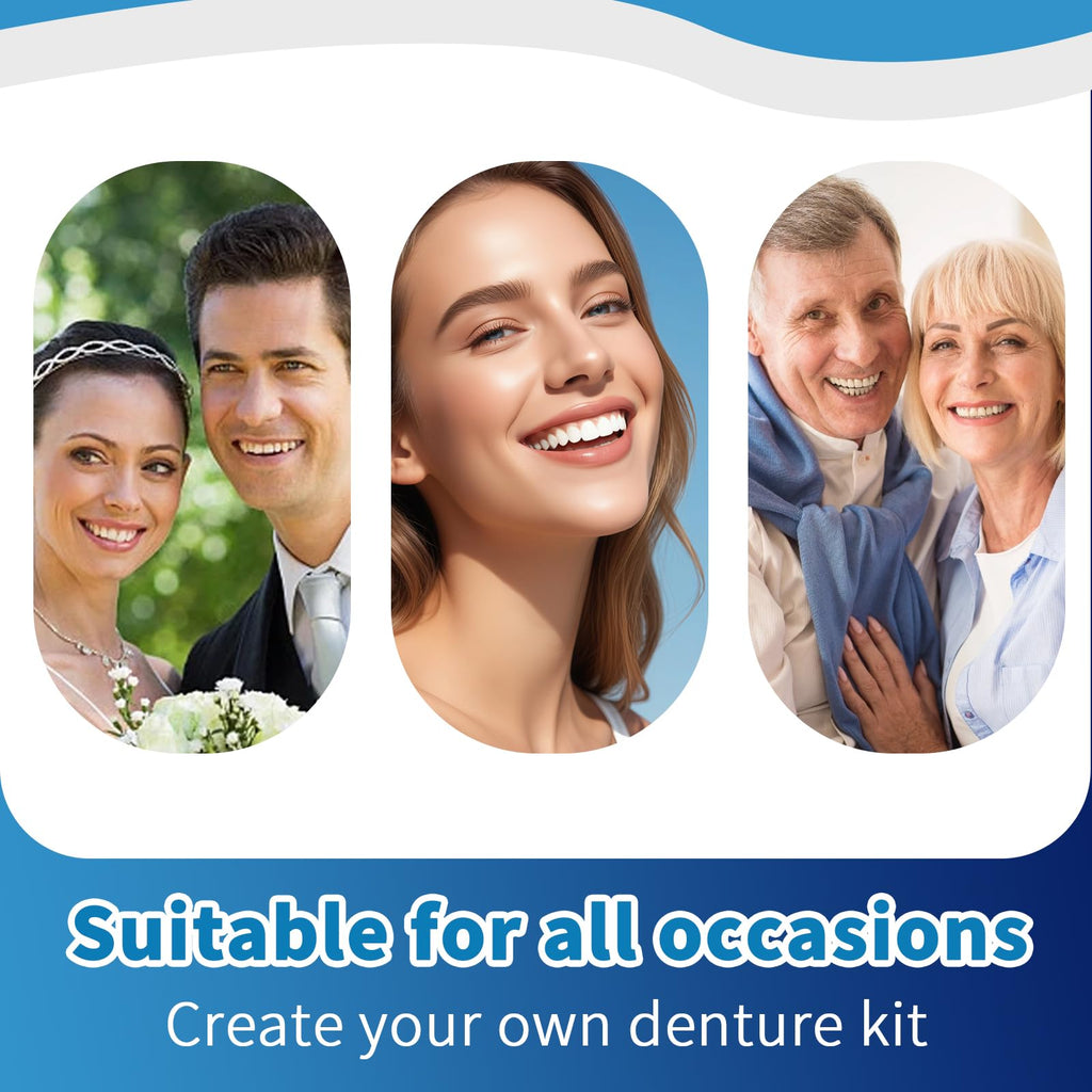 Silicone Denture Set Upper Lower Full Teeth D9758