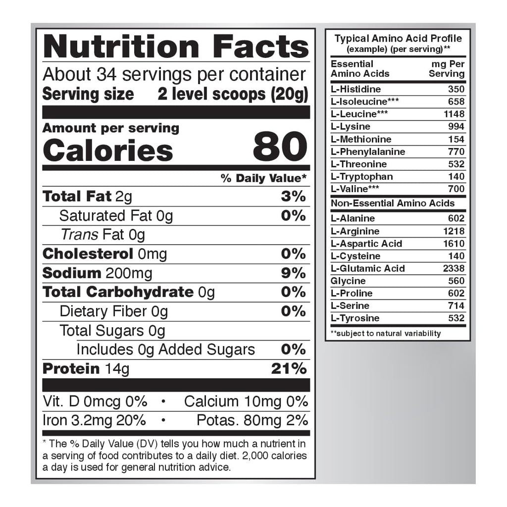 Organic Pea Protein Powder 1.5 lbs X17248
