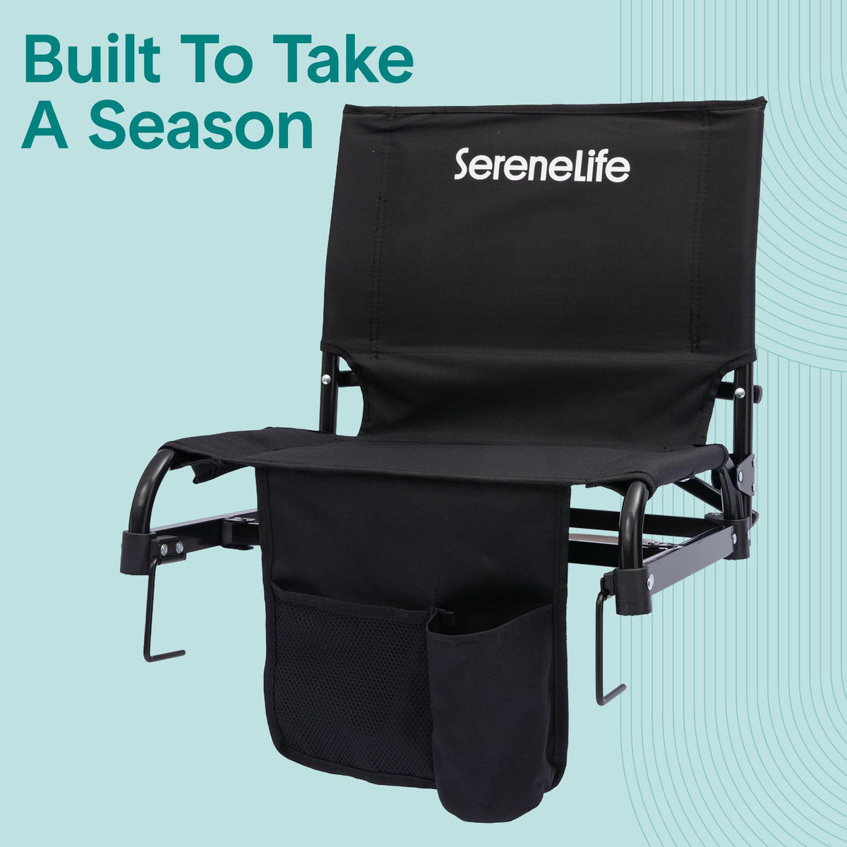 2-Pack Padded Folding Stadium Chairs with Back Support and Armrests G960
