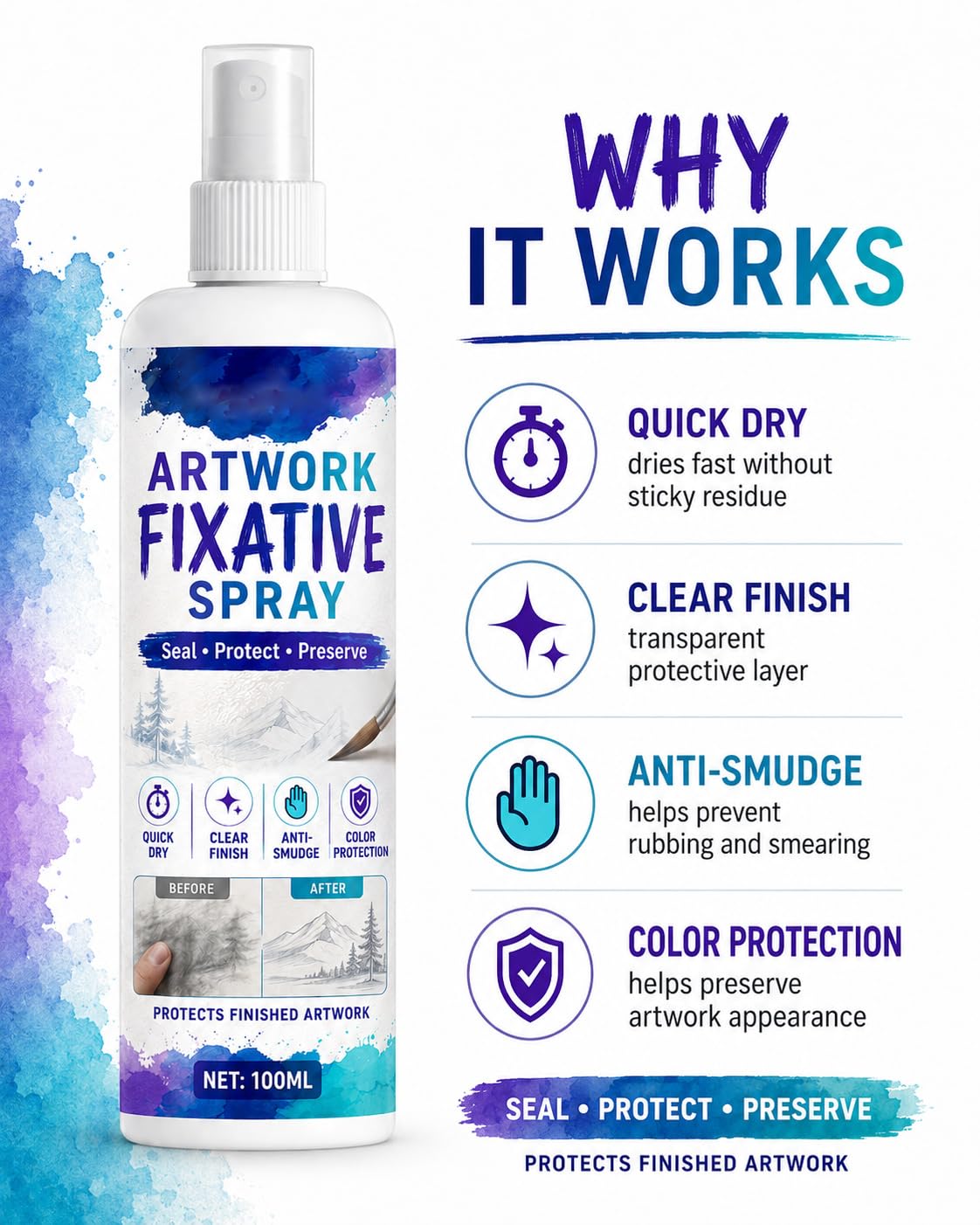 100ml Workable Fixative Spray R81905