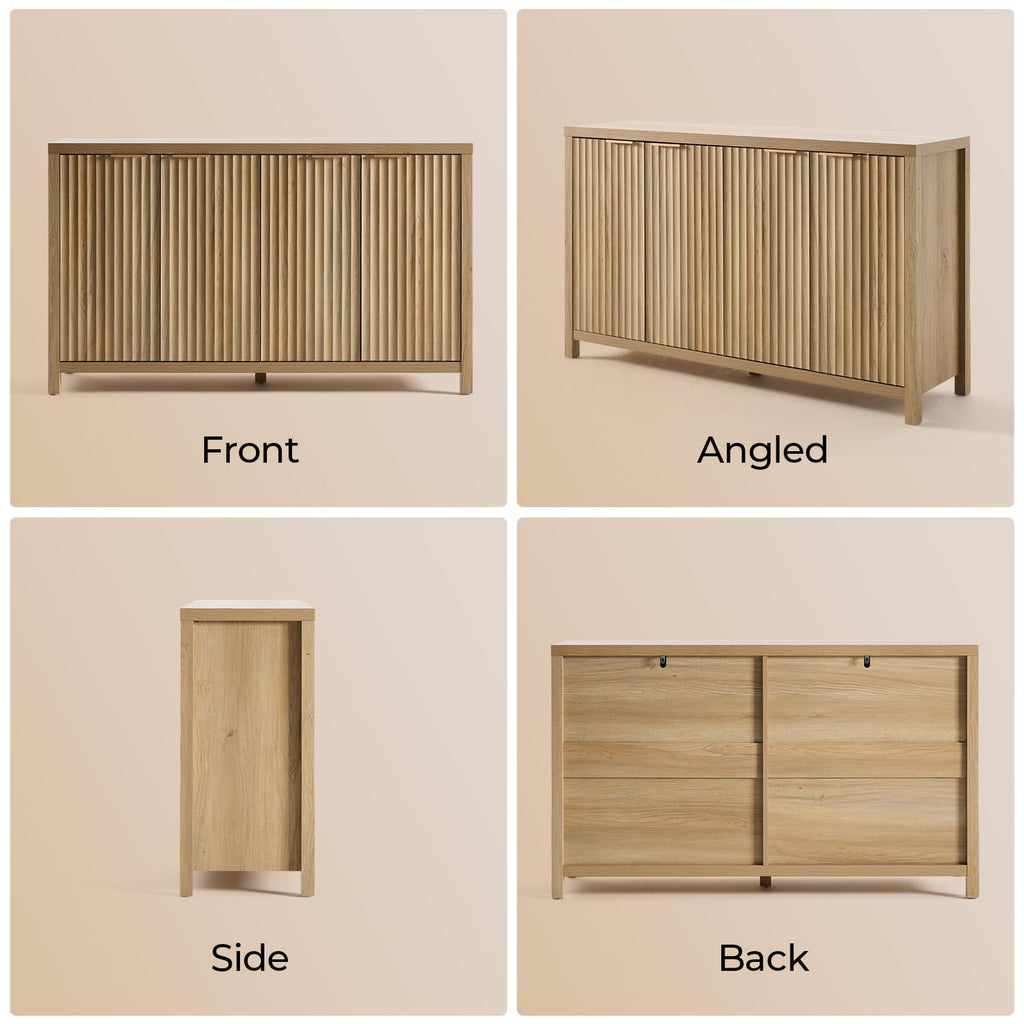 56" Golden Oak Buffet Cabinet G622085