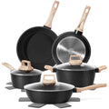 Non Stick 12Pcs Black Granite Induction Cookware K451051