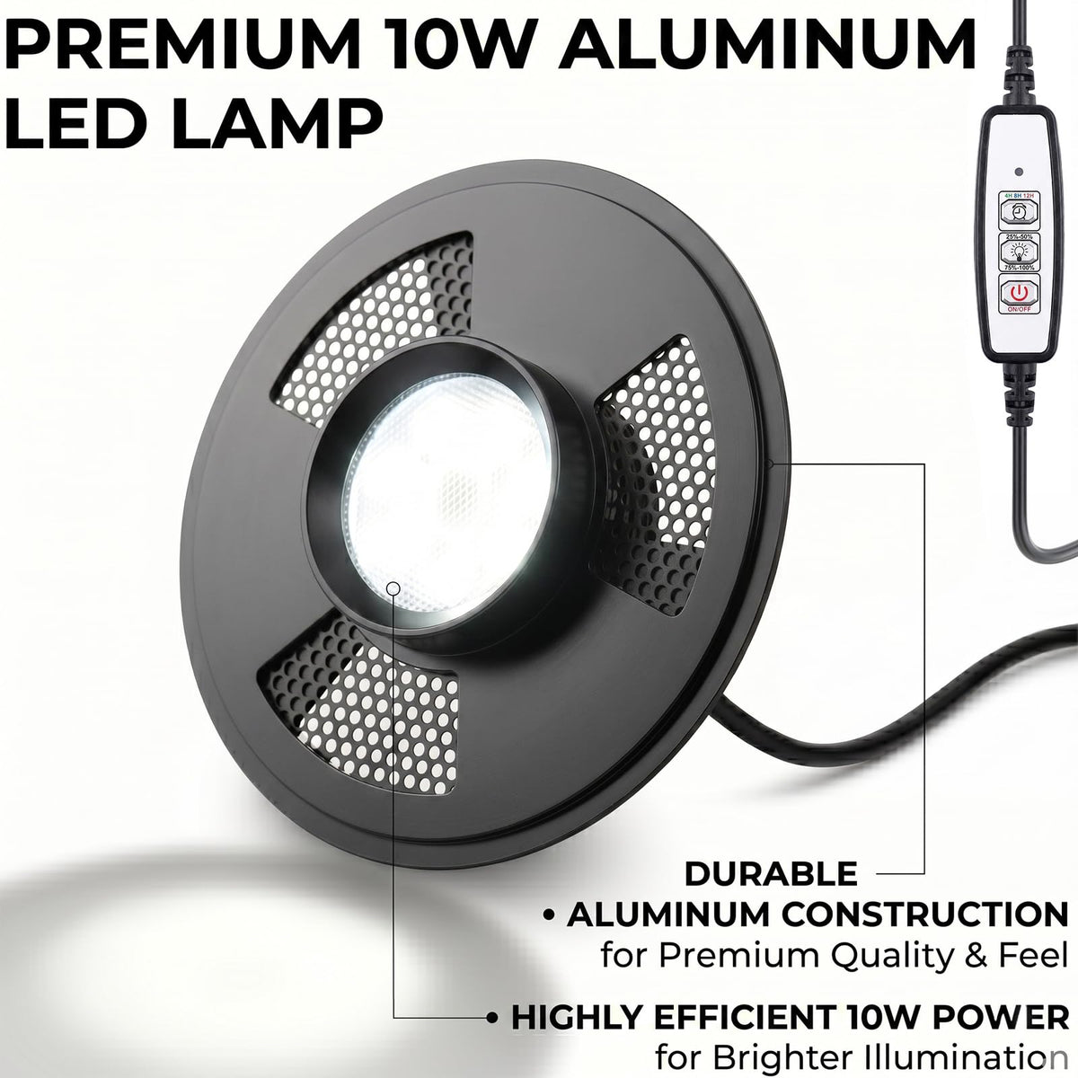 Glass Plant Terrarium with Grow Light V55131