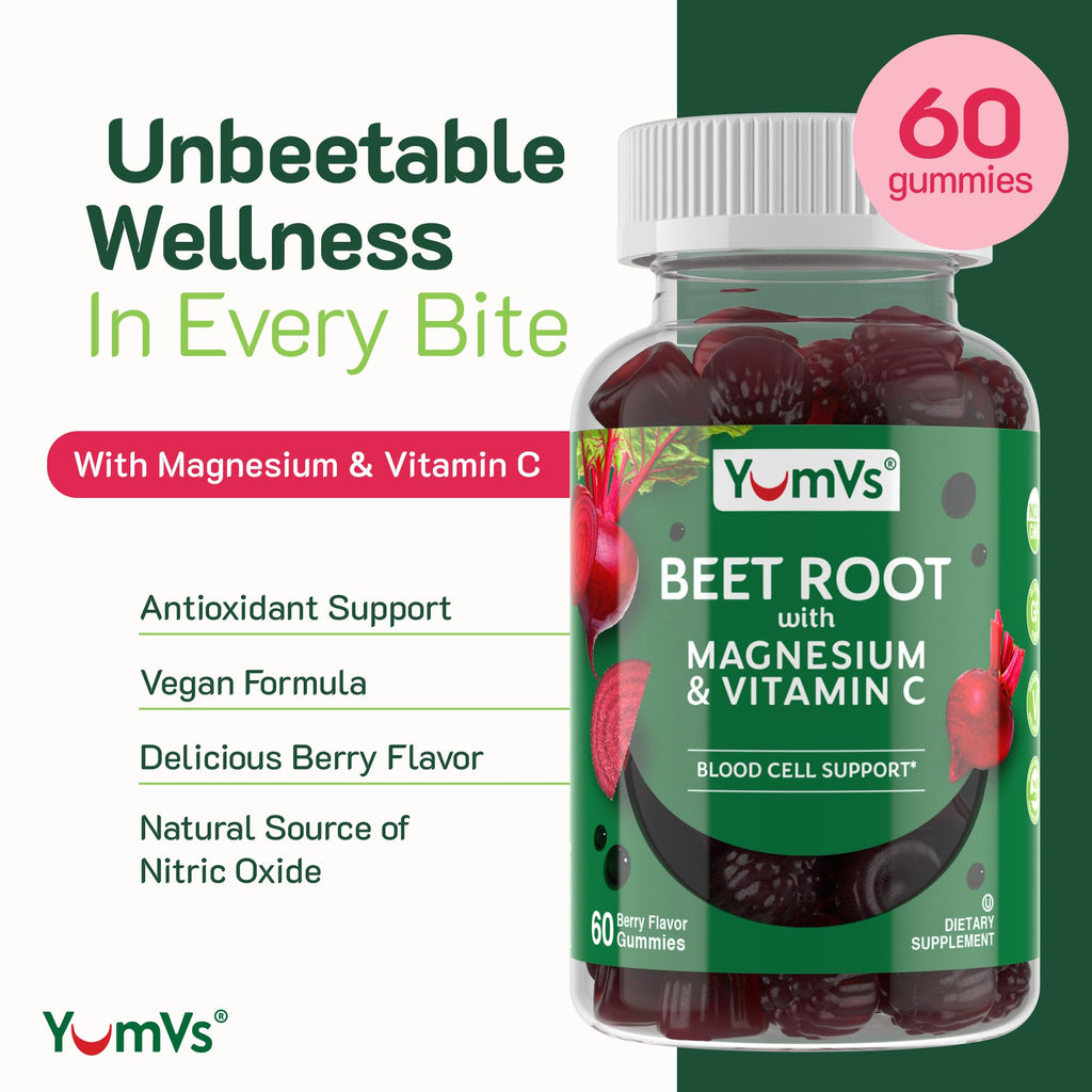 Beet Root Gummies with Magnesium & Vitamin C 60 Count T15087