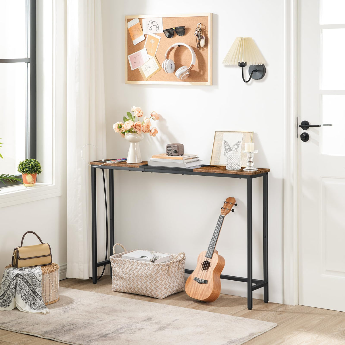 Narrow Console Table with Power Outlets W456078