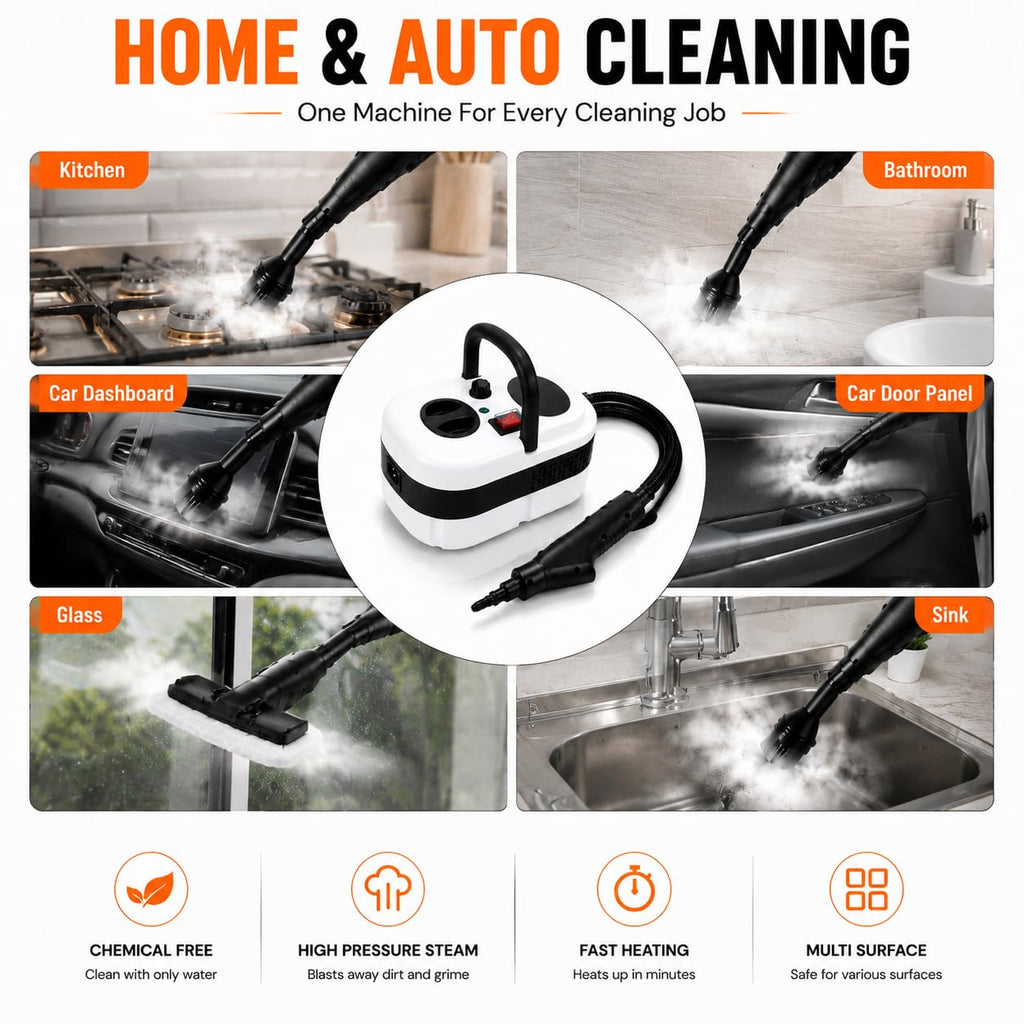 Handheld Steam Cleaner with 10-Piece Accessory Kit H89504