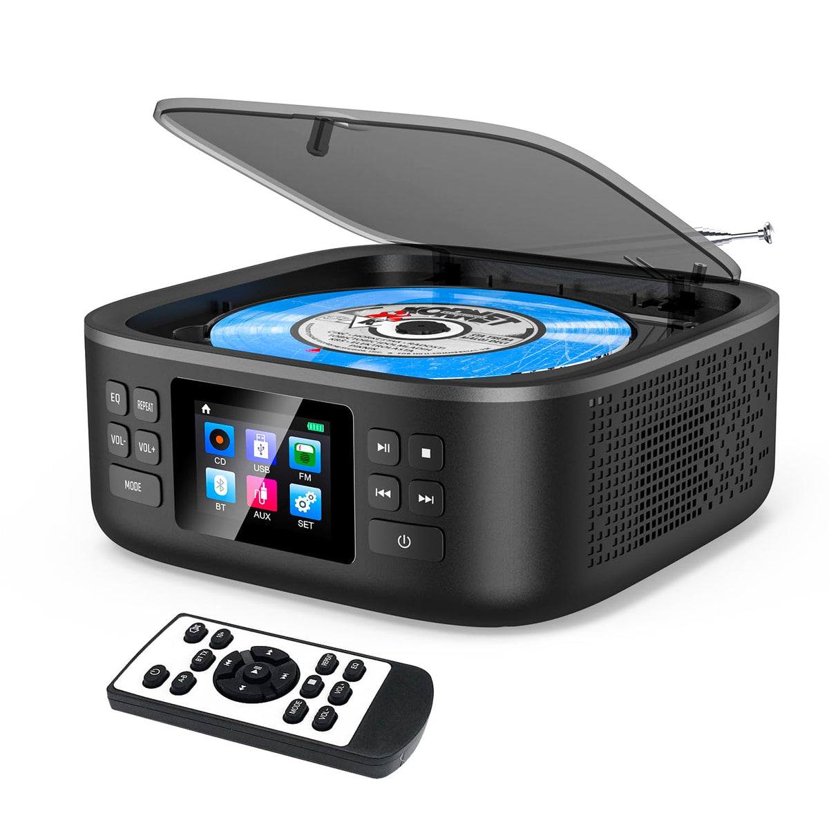 Portable CD Player with Bluetooth and Speakers E46593