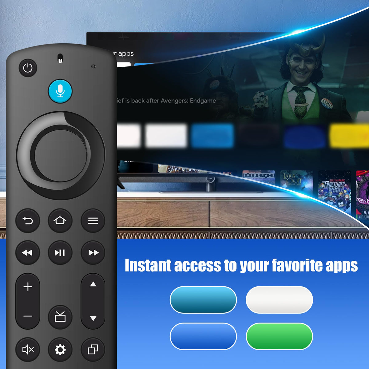 Remote Voice Replacement for Fire Stick Smart TVs K162217