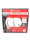 Combination Smoke & Carbon Monoxide Alarm, Hardwire Detector with Battery Backup, 2-Pack I272