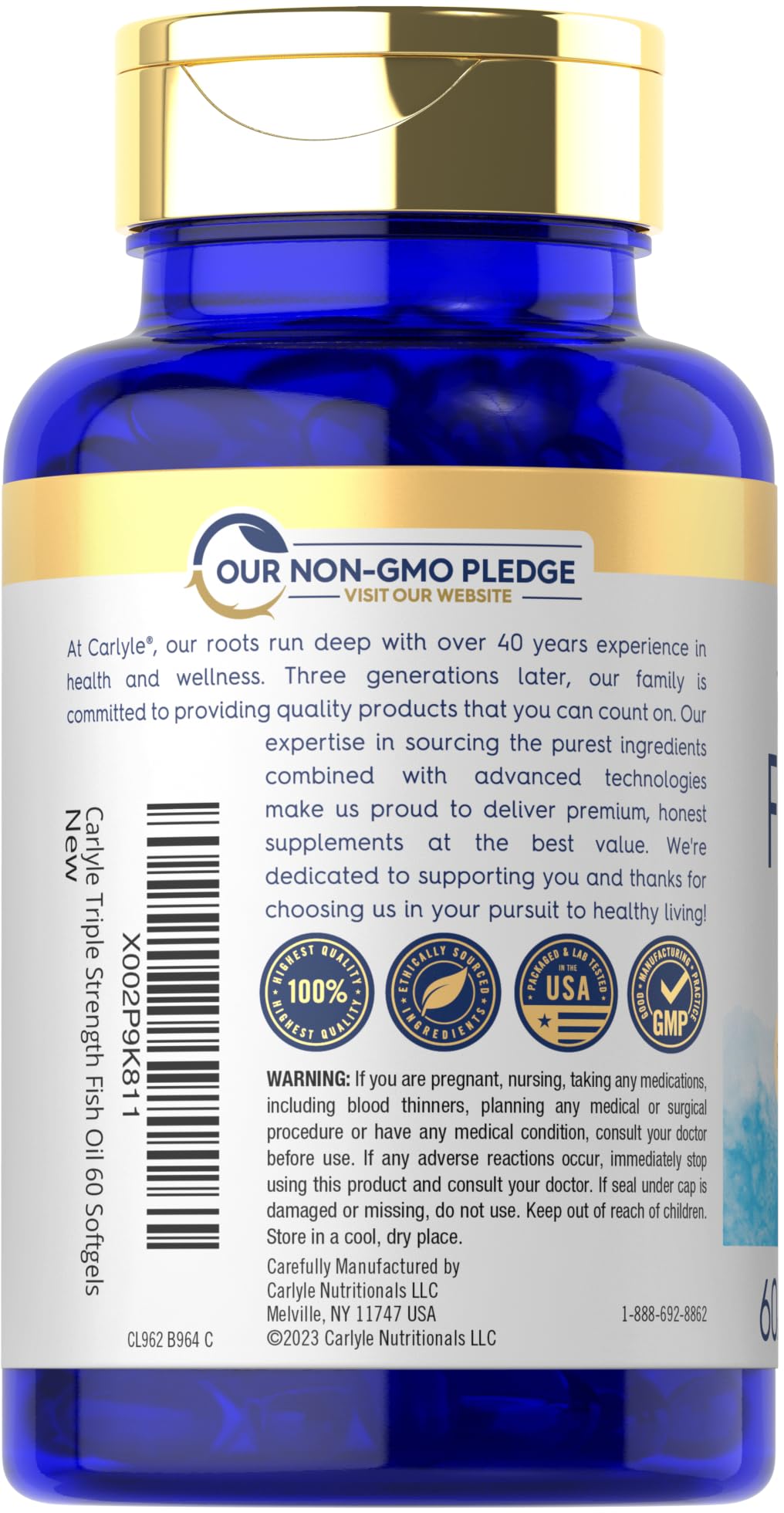 Omega 3 Fish Oil 1400 mg 60 Softgels T22944