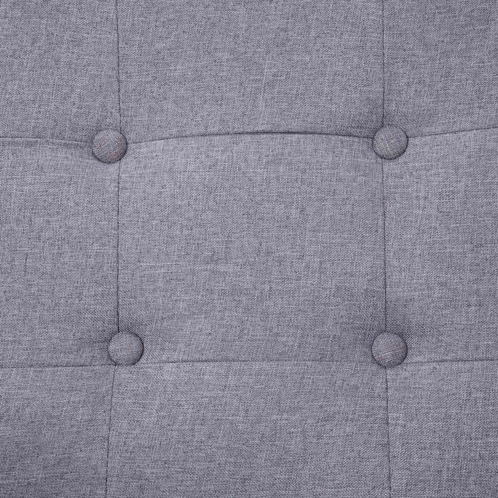 Light Gray Fabric 2 Seater Loveseat Sofa with Steel Legs T77935