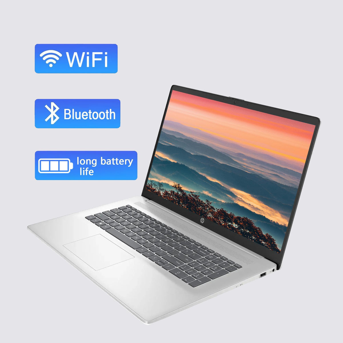 17.3" FHD Laptop, 16GB RAM, 1TB SSD, AMD Ryzen 5, Windows 11 Home, Silver S265437