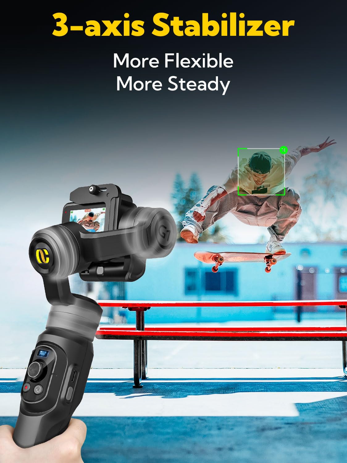 3-axis Handheld Gimbal Stabilizer with Extension Rod Y585945