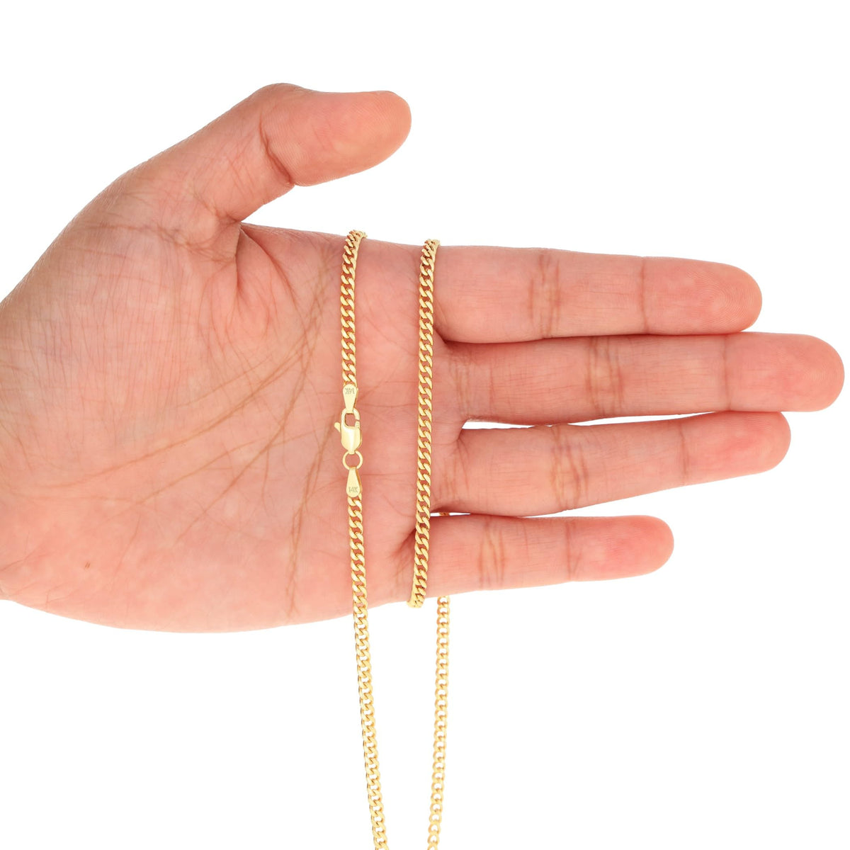 14k Yellow Gold Cuban Chain Necklace P111133