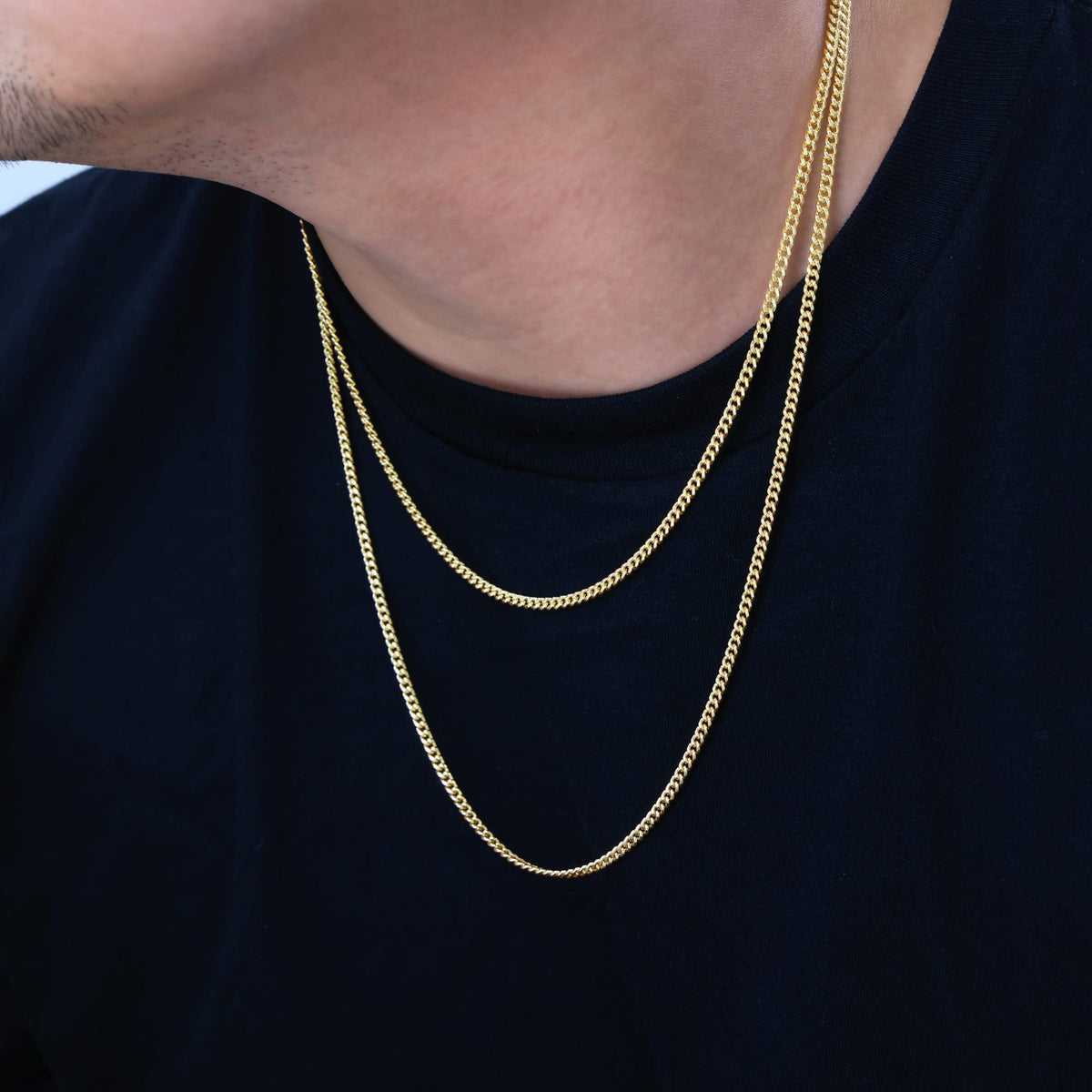 14k Yellow Gold Cuban Chain Necklace P111133