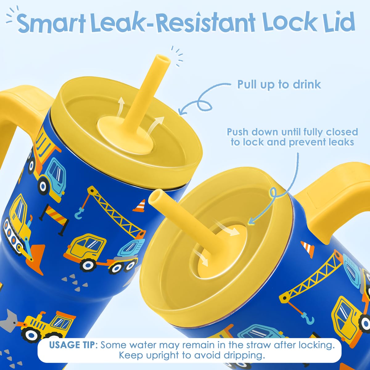 20oz Insulated Stainless Steel Tumbler with Handle and Straw Lid O890508