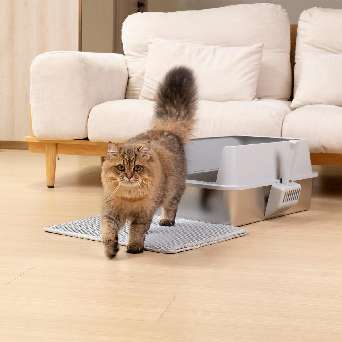 Stainless Steel XL Litter Box with Lid Z532821