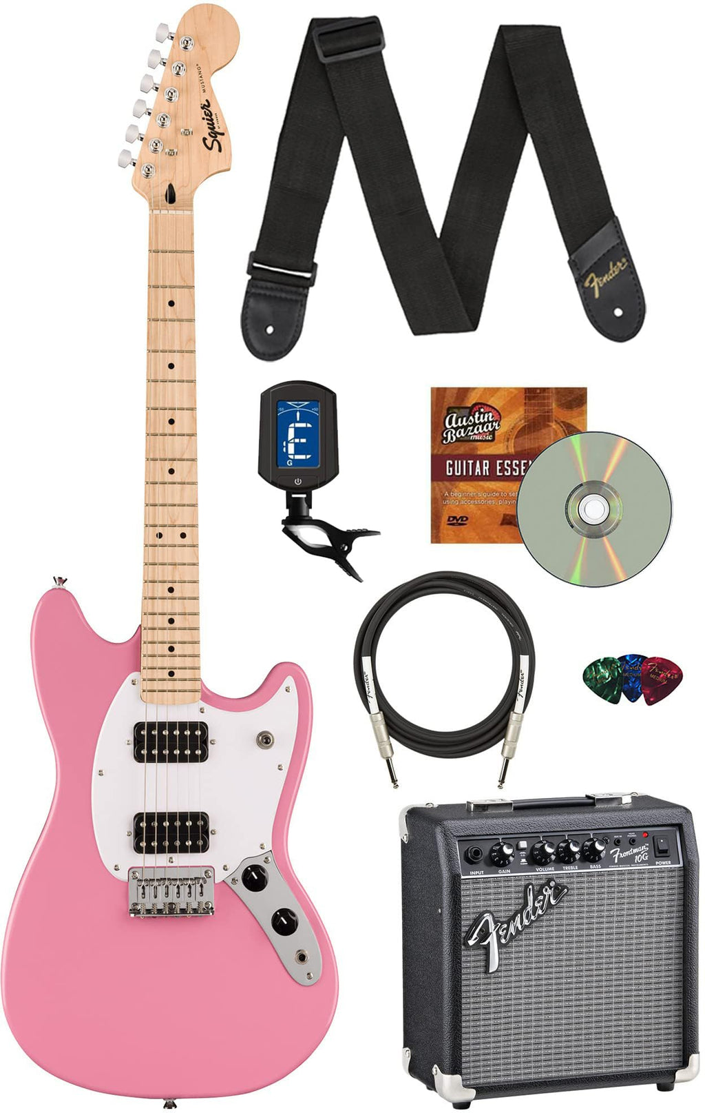 Flash Pink HH Electric Guitar Bundle with Amplifier R845