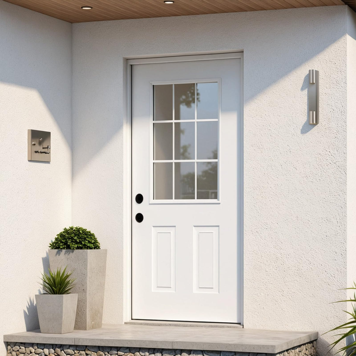 36 x 80 Fiberglass Entry Door with Vinyl Frame Low-E Glass Right Hand Inswing G72131