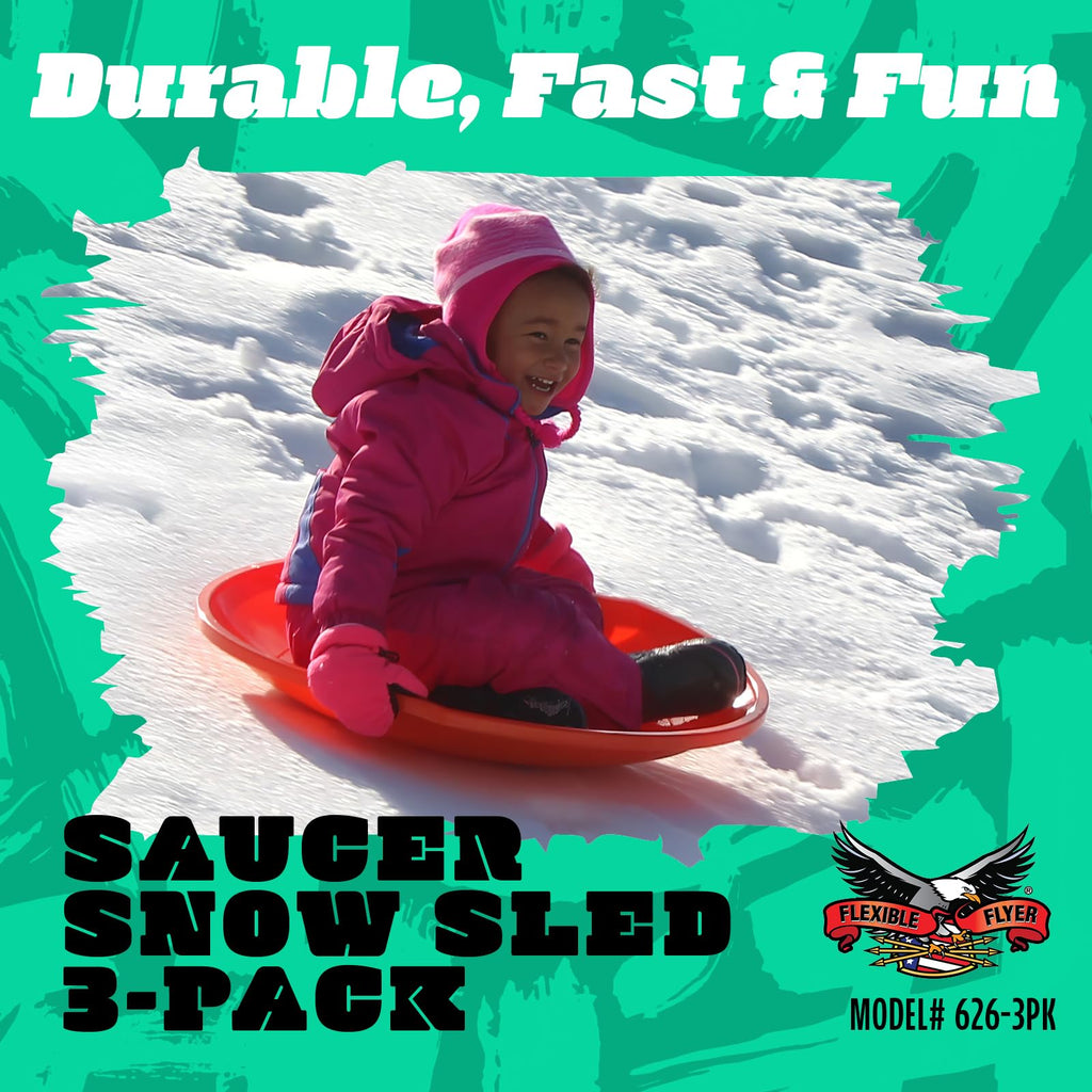 26” Plastic Snow Sleds with Hand Grips V551055