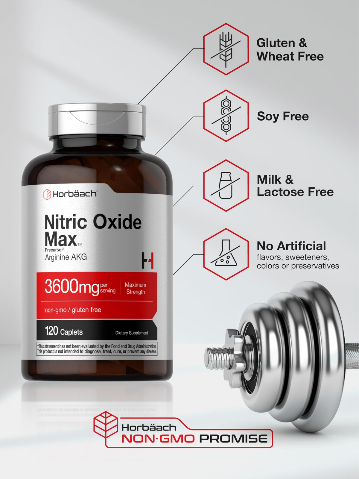 Nitric Oxide 3600mg 120 Caplets H3627