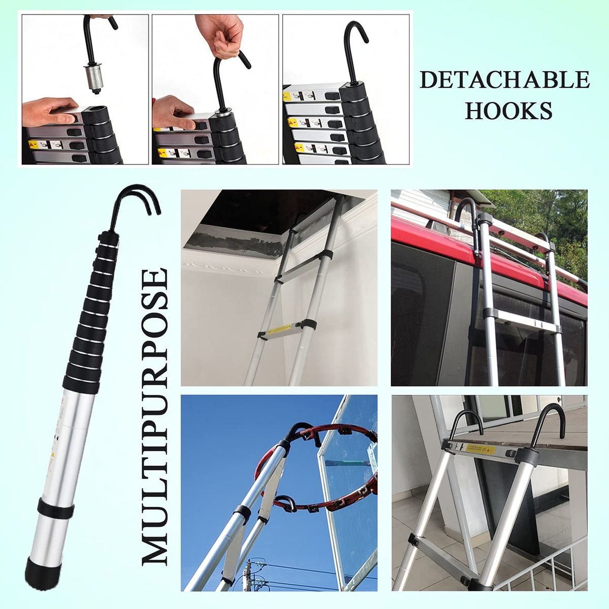 20.5FT Aluminum Telescoping Ladder 330lb R45397
