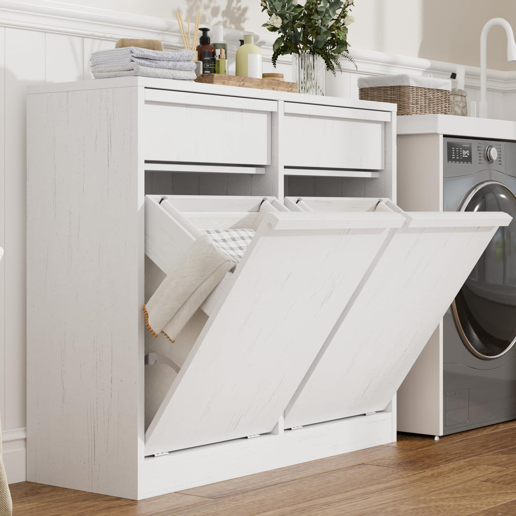 Double Tilt Out Laundry Hamper Cabinet Z428401