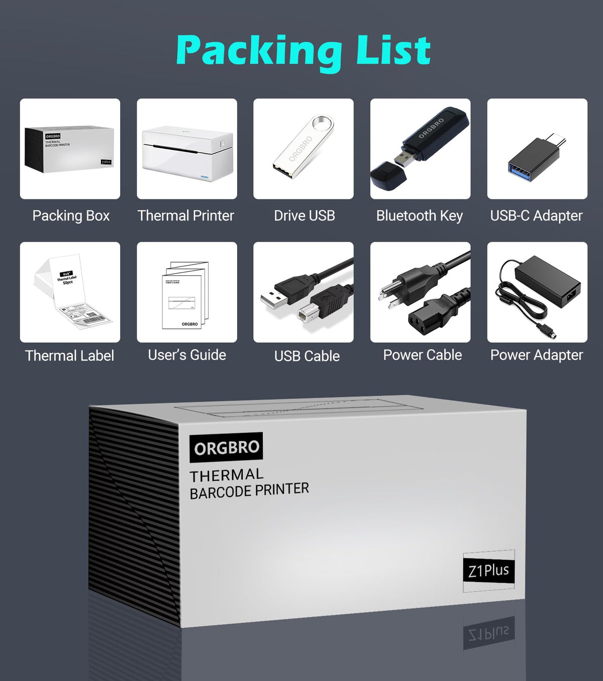 Thermal Shipping Label Printer, 4x6 Bluetooth Label Maker U523927