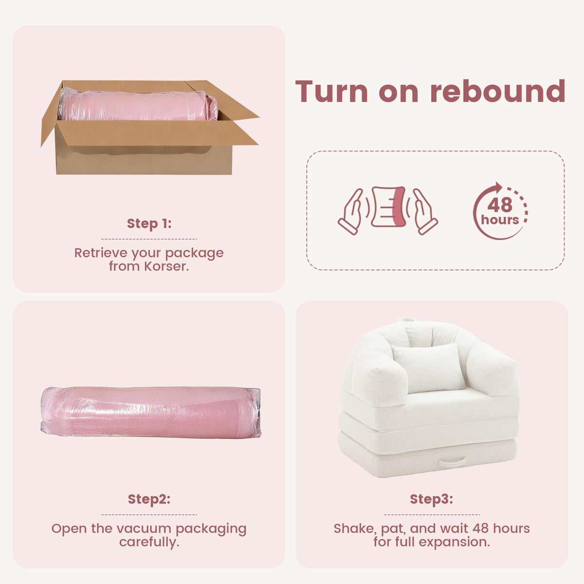 Beige 2 in 1 Convertible Sleeper Sofa Bed M329