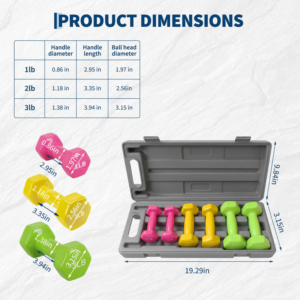 Neoprene Coated Dumbbell Set A7599