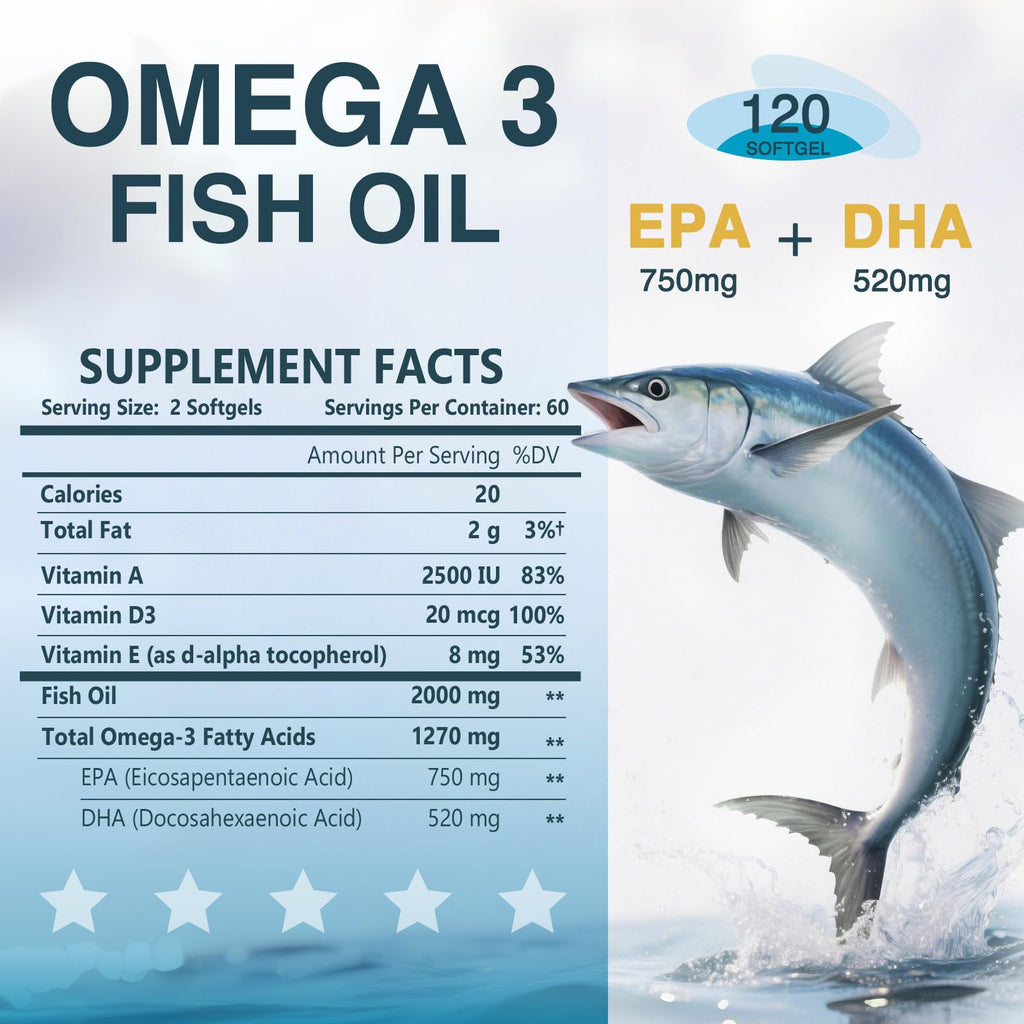 Omega 3 Fish Oil 2000mg Softgels J119562