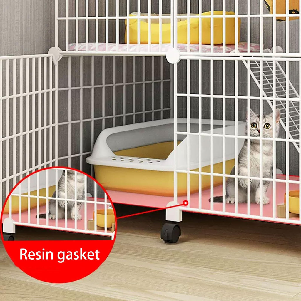 Large Indoor Detachable Metal Cat Cage with Cat Bed Q428