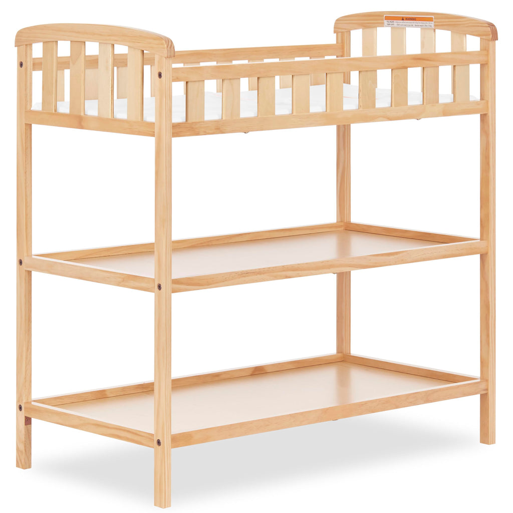 Compact Portable Pinewood Changing Table with Safety Rails W489