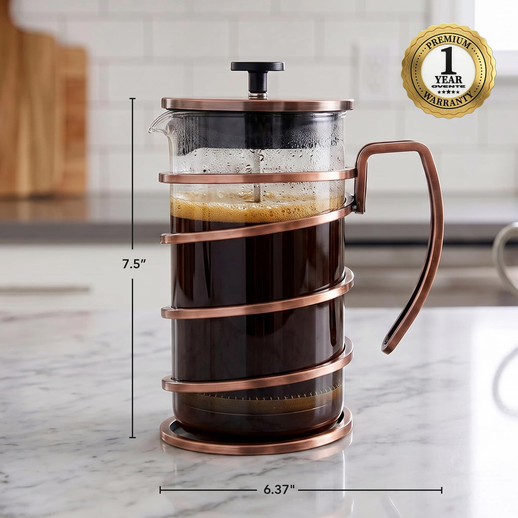 French Press Coffee Maker 27oz with 4 Filters V268001