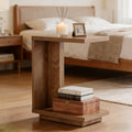 C-Shaped Side Table with Hidden Storage D69734