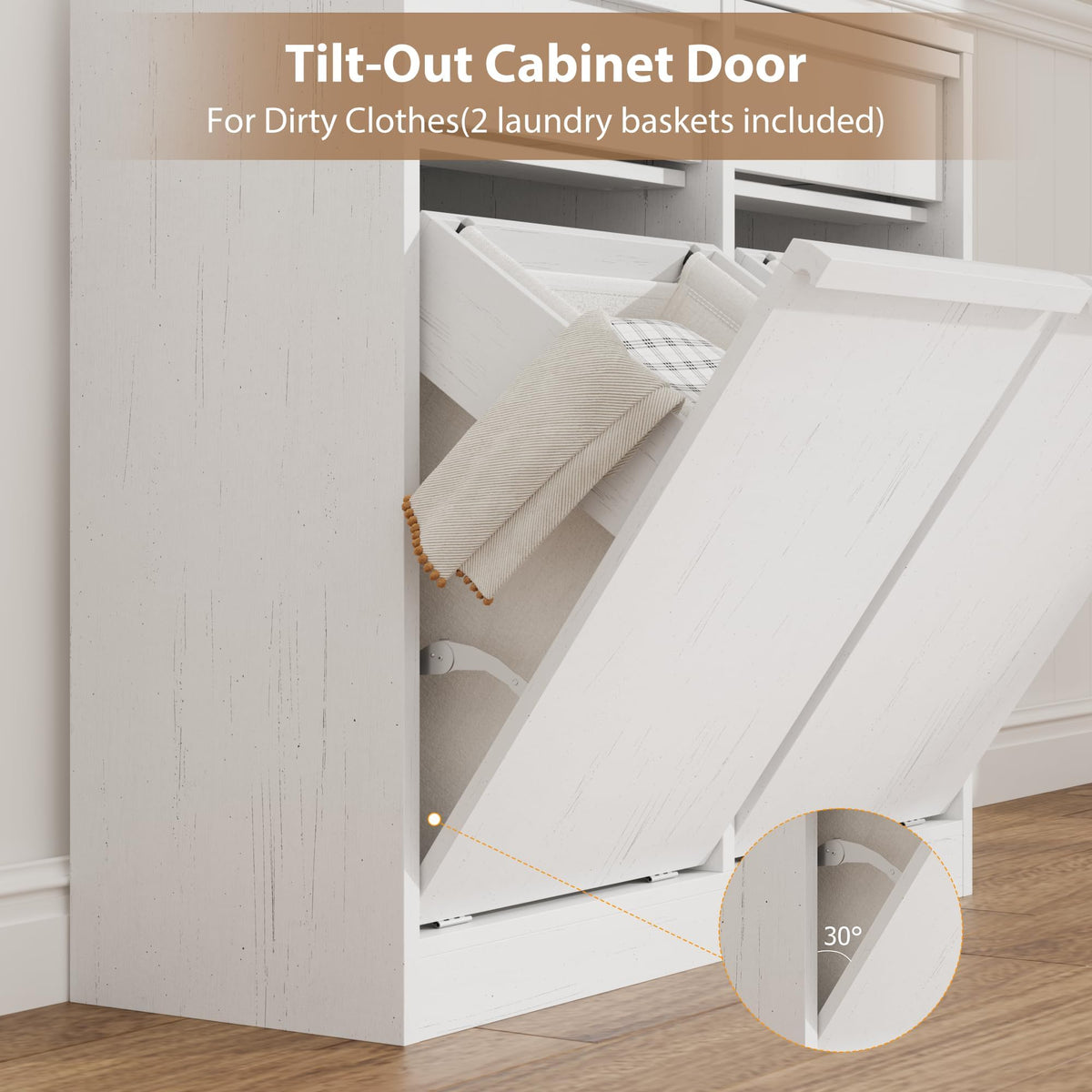 Double Tilt Out Laundry Hamper Cabinet Z428401