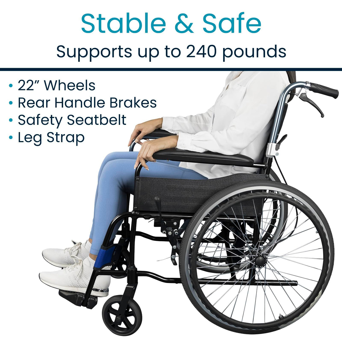 Ultra Lightweight Foldable Wheelchair P8071