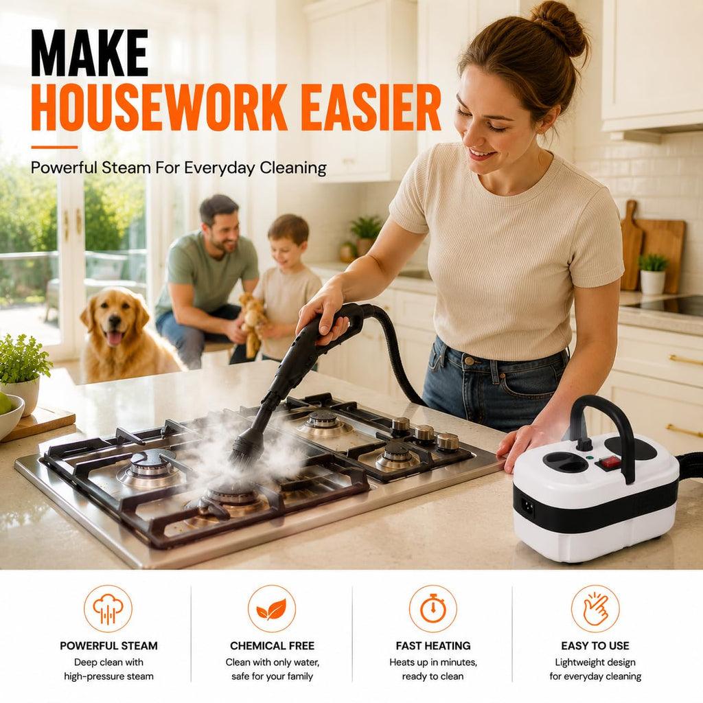 Handheld Steam Cleaner with 10-Piece Accessory Kit H89504