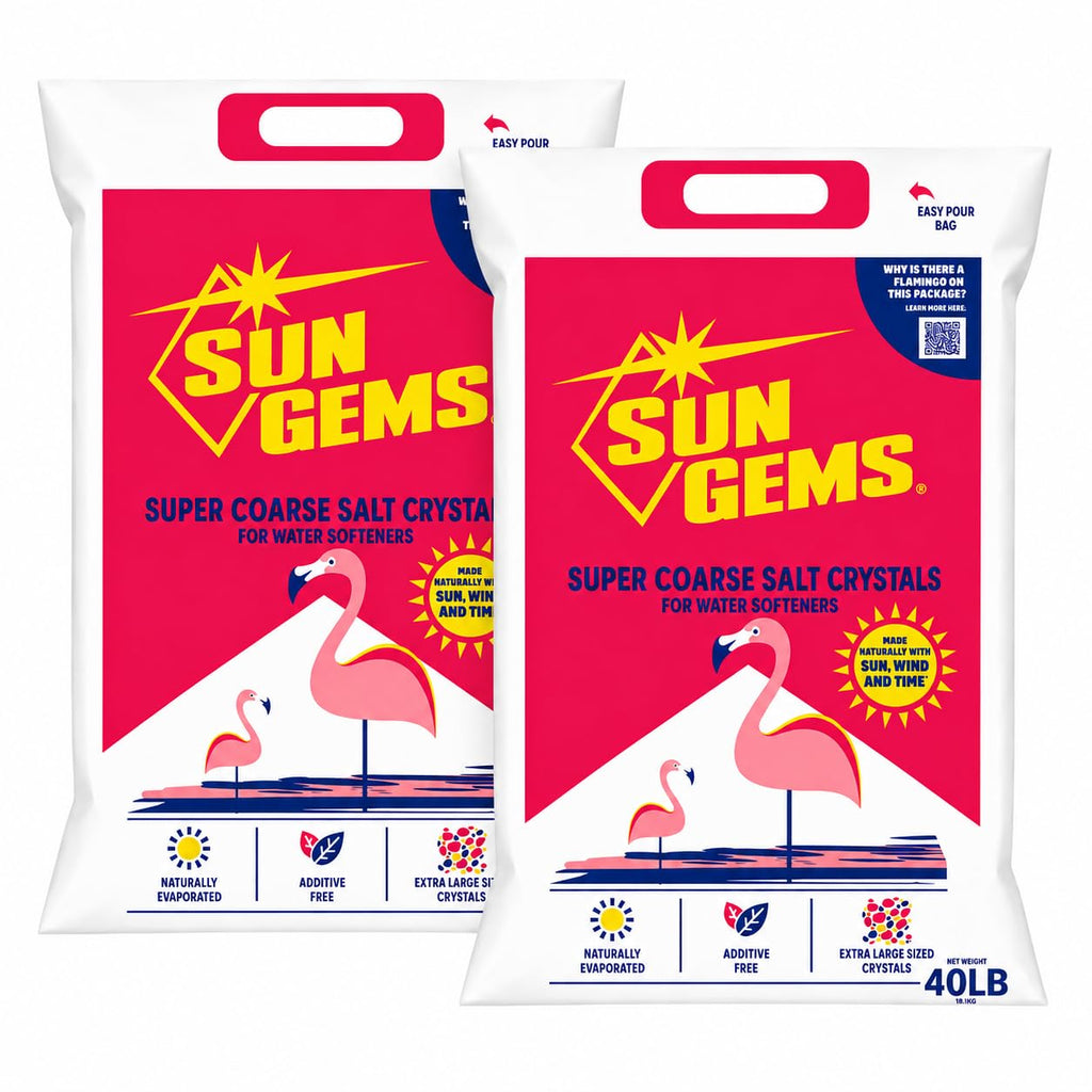 Super Coarse Water Softener Salt Crystals 40 lb 2 Pack H25220