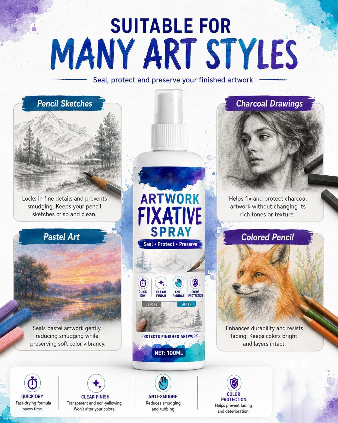 100ml Workable Fixative Spray R81905
